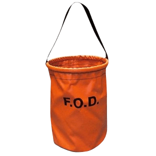 Vinyl-Coated Nylon FOD Tool Bucket with FOD Logo