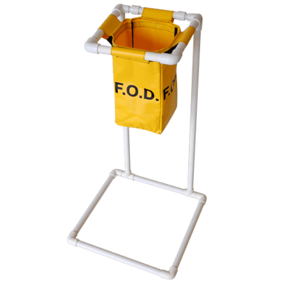 Vinyl Coated Nylon Square FOD Bag with FOD Logo and PVC stand